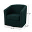 Chaise pivotante moderne en tissu avec teinte et rotation pratique pour se détendre