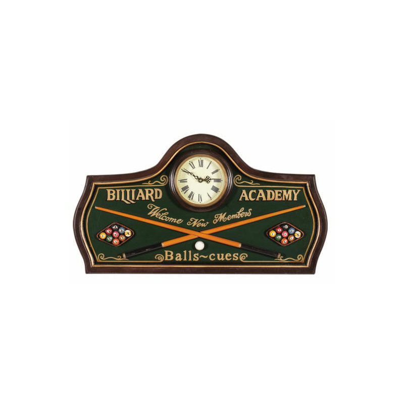 Bruck Billiard Academy Wall Clock, Billiard Academy