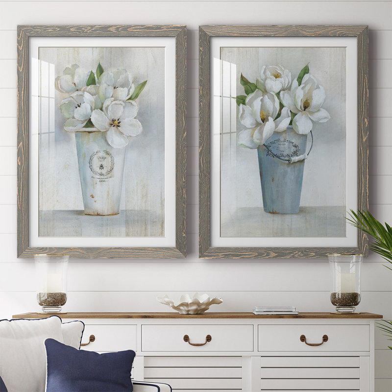 «Fleuriste Francais I», reproduction de photo sur toile 2 pièces, Gris, H 31,5 po x l 88 po x P 1,5 po