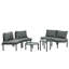 Ensemble de canapé de patio 6 pièces 6 pièces avec 2 tables basses, 4 coussins et coussins-903880312