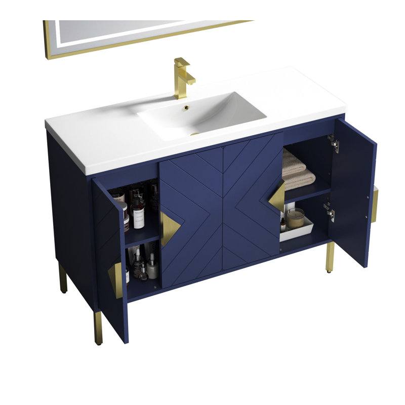 48'' Single Bathroom Vanity with Acrylic Top