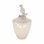 Vase décoratif en grès avec motif texturé et couvercle amovible - pièce décorative moderne-247088648-247088651