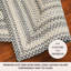 Tapis réversible haut de gamme en jute tressé Birch, couleur ivoire/gris-909699476