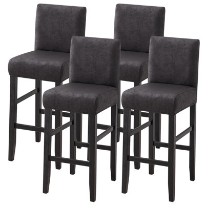 Bar Stool Covers Set Of 4, Stretch Removable Bar Stool Seat Covers With Backs Slipcovers, Bar Chair Covers Square For Kitchen Dining Room Cafe