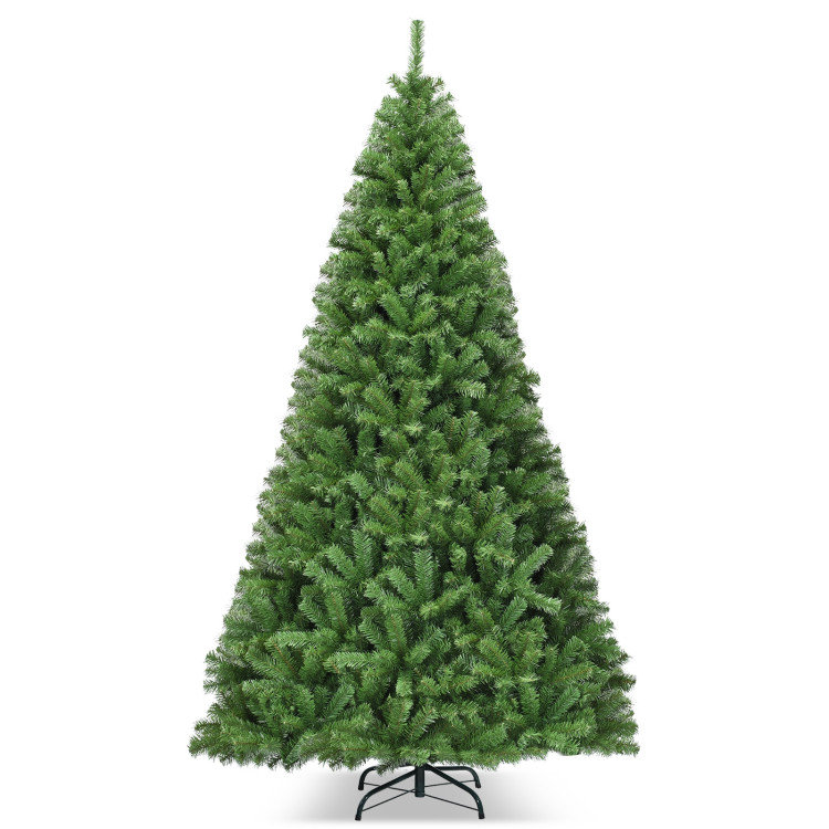 Sapin de Noël artificiel articulé de 1,8/2,3/2,7 m avec support en métal, 1346 branches, 9' H