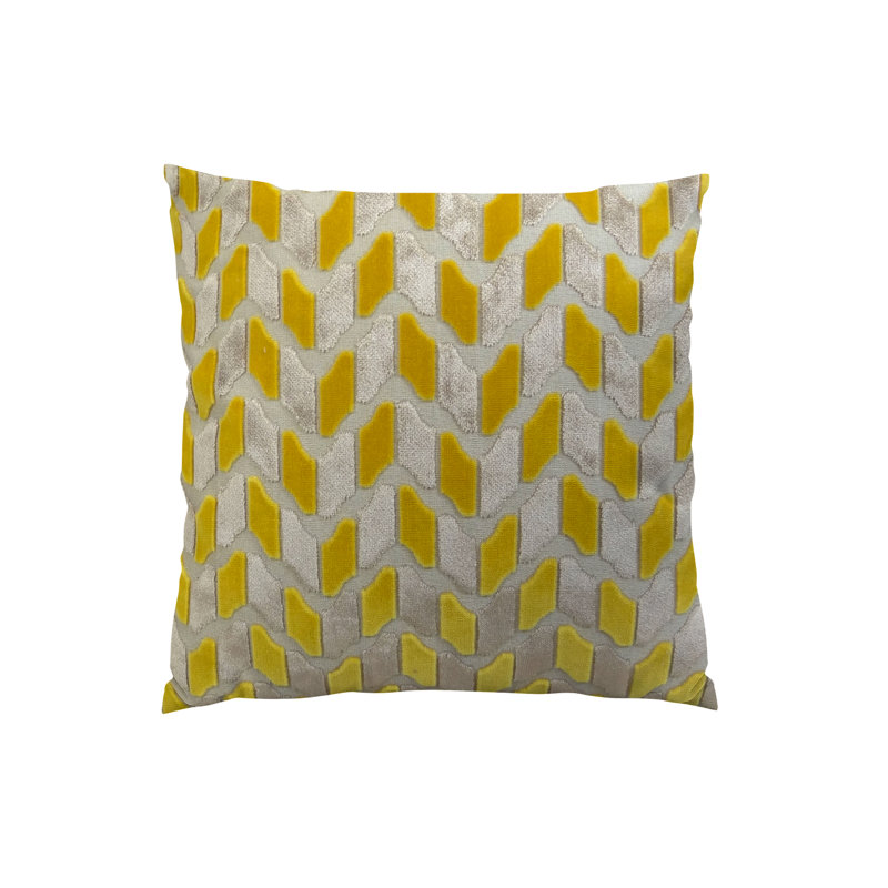 Coussin en velours fait à la main, H 20 po x l 26 po, Rectangle