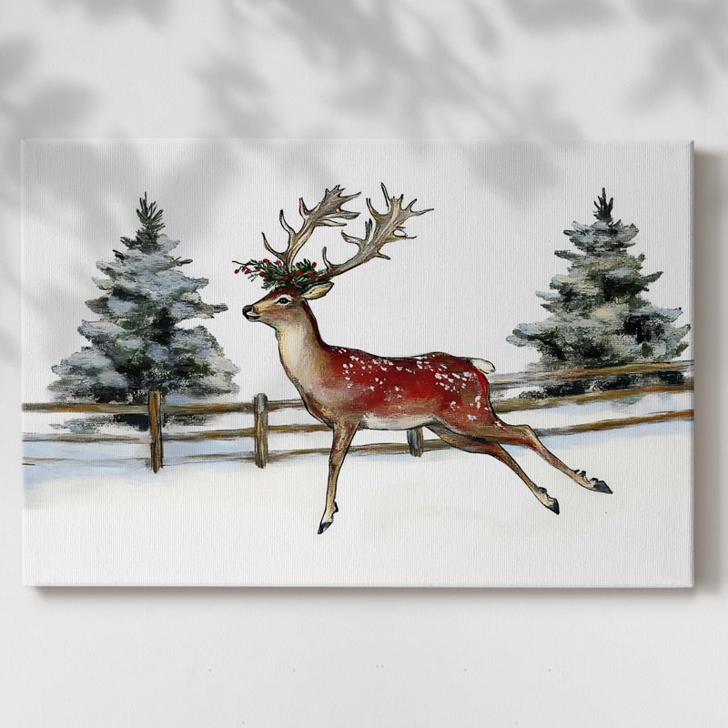 Art de vacances de Noël III - Toile tendue avec châssis, H 12 po x l 18 po