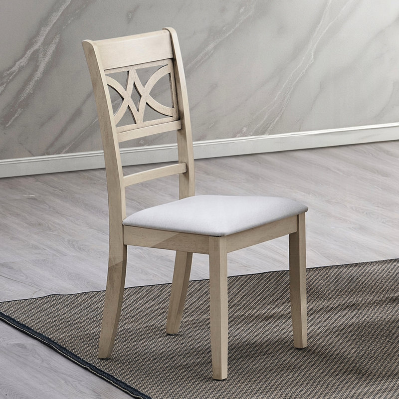 Of 2 Antique Grey Contemporary Dining Chairs, Padded Seat, 220lbs Weight, 20"w X 22"d 39"h, Wooden Frame Side Chairs With Finish, Capacity,