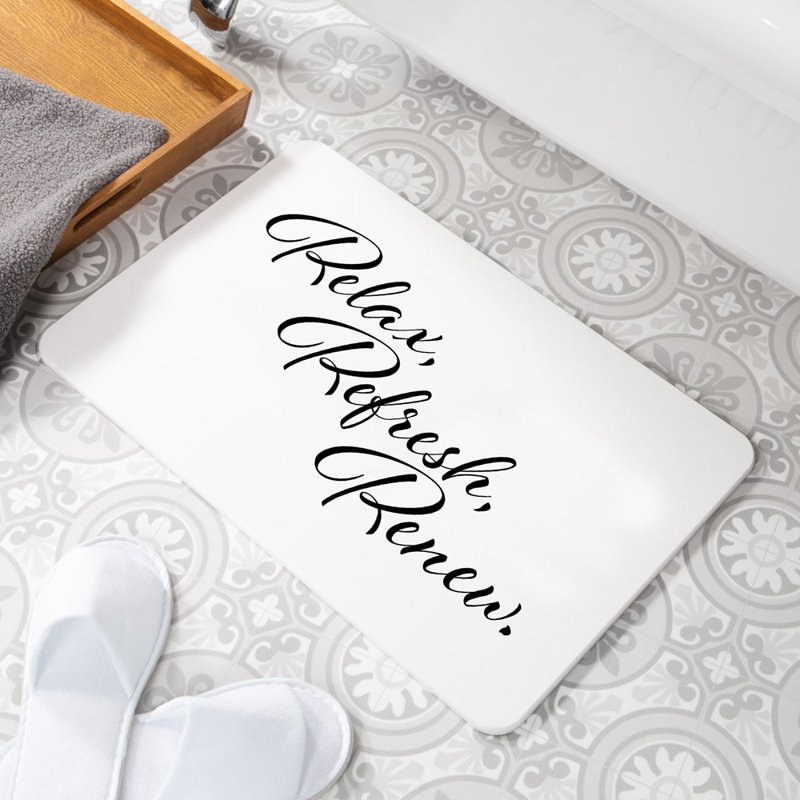 Non-Slip Shower Mat, White