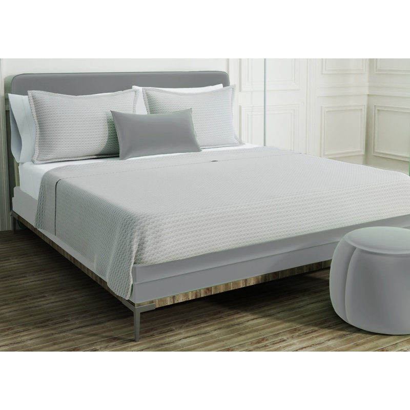 Couvre-lit en coton Luxury Cottons, Couvre-lit simple, Gris