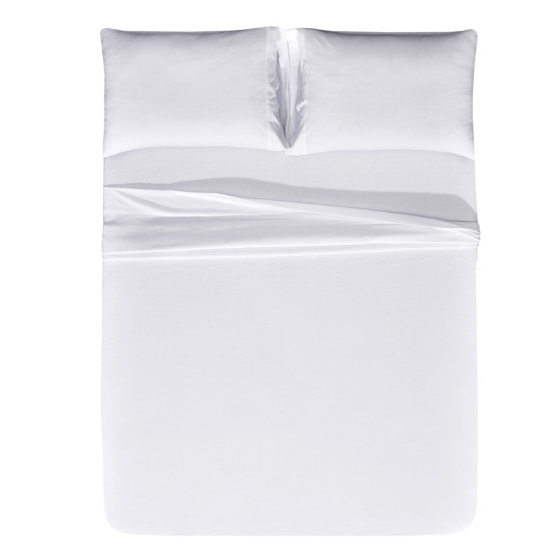 Ensemble de draps en jersey 100% coton jersey respirant | Toutes saisons, gris, Simple, Gris
