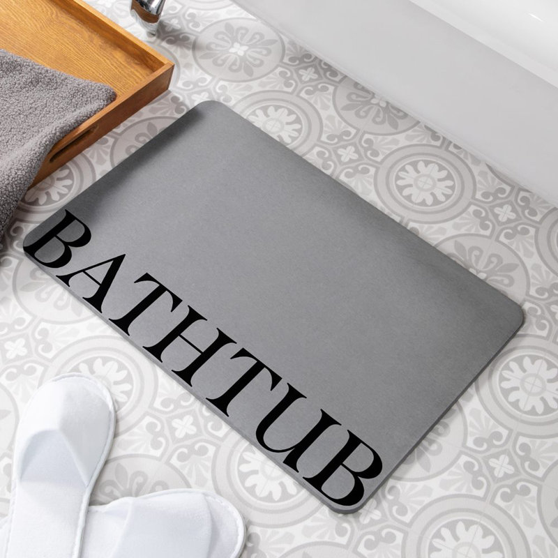 Non-Slip Shower Mat, Grey