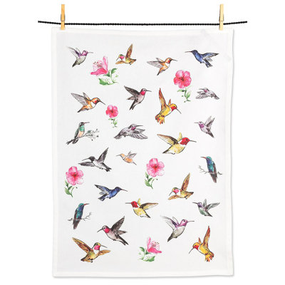 Torchon aquarelle Colibris