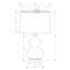 Lampe de table Hino, corps tourné en céramique 24 po, abat-jour tambour ivoire-107417428