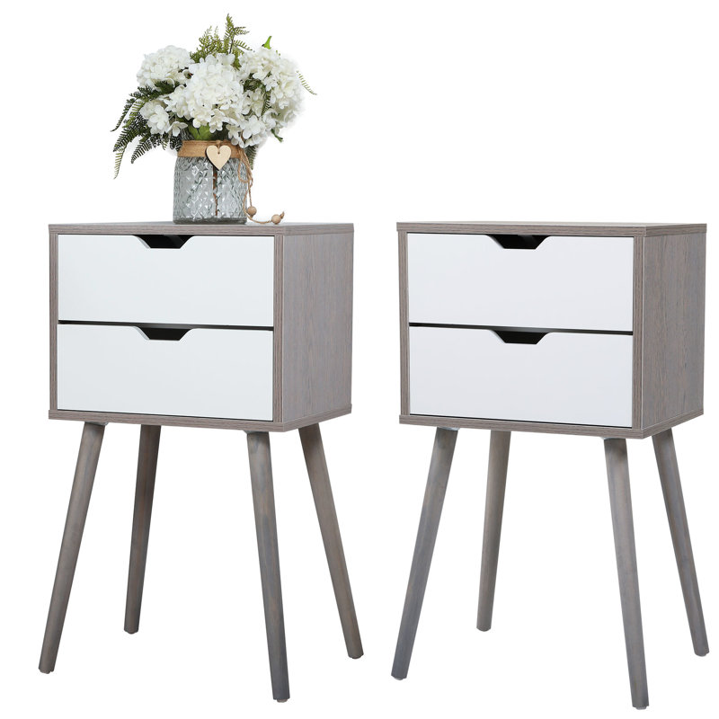 Armoire de chevet 2 tiroirs Modern