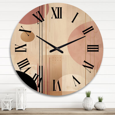 Horloge murale en bois massif Rosely