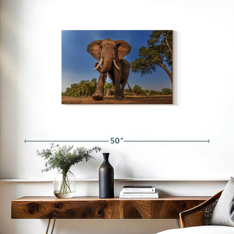 Brampt Playful African Elephant, 20" H x 30" W