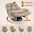 44.5" Oversized Swivel Rocker Power Recliner with Voice Control Bluetooth 2Types Ports Phone Holder & Storage-344402246