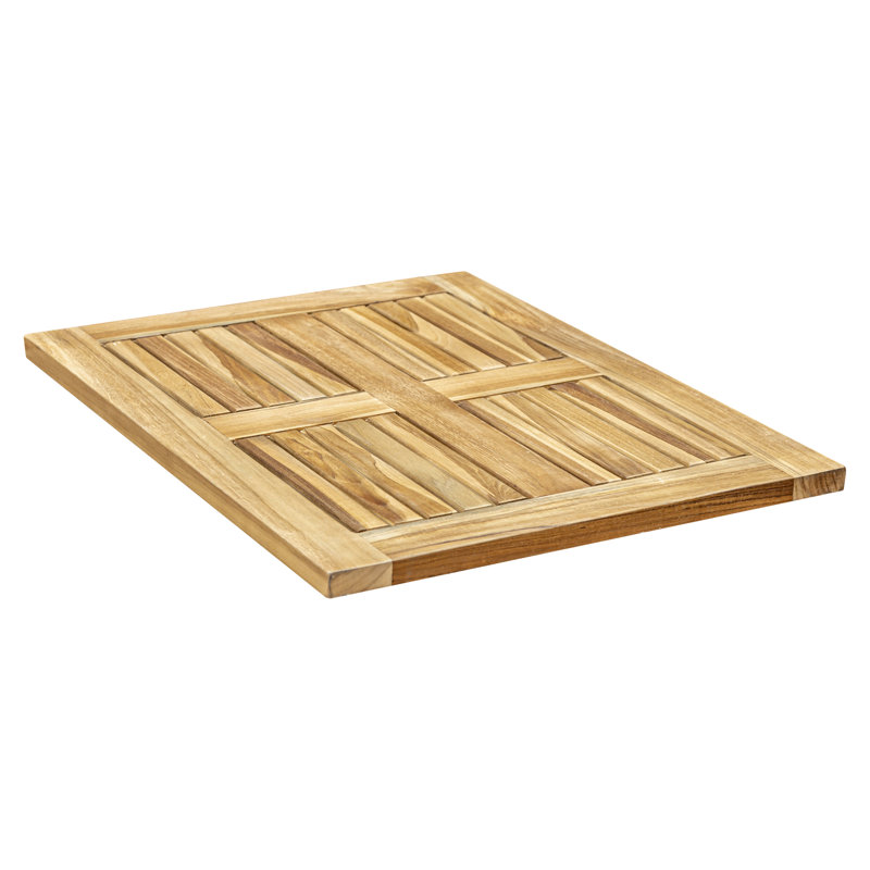 Plateau de table en teck Patty, H 1,25 po x l 30 po x P 24 po, Naturel