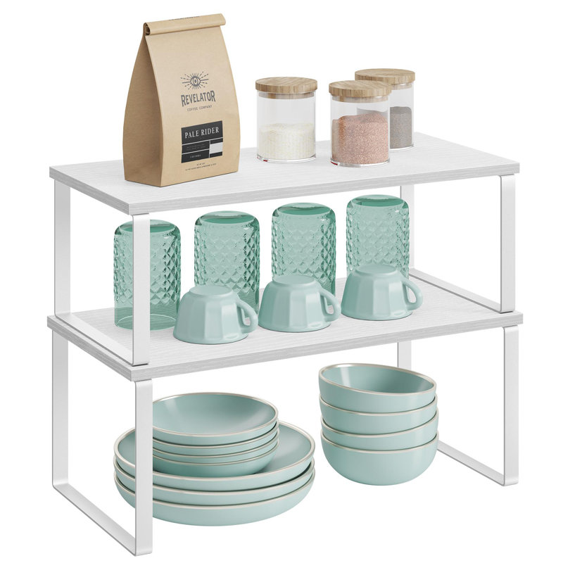 Ensemble de 2 organisateurs de tablettes extensibles, comptoir de cuisine et support à épices pour garde-manger et armoire