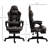Brown Pu Leather Racing Chair With Adjustable Seat, Lumbar Support, Footrest, Recliner Computer Seat In Leather, Adjustable, Ergonomic
