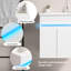Meuble-lavabo blanc avec lavabo, 16 po. Fixé au mur pour un espace efficace. Espace de rangement important. Radar. Lavabo en céramique. Style moderne. Assemblage de petites salles de bain de 16 po. Comprend la détection et