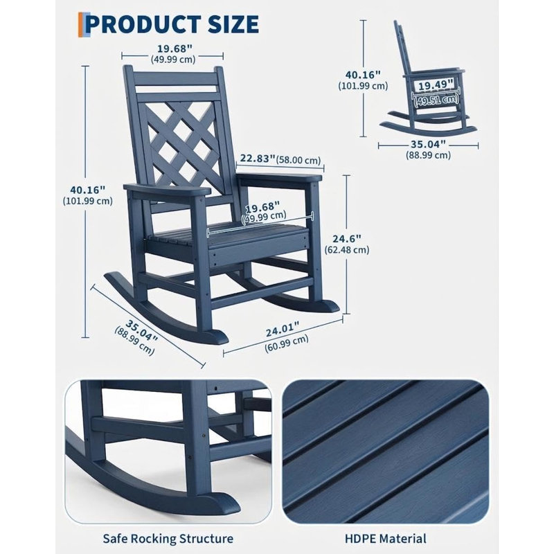 Outdoor Lounge Chair, Blue