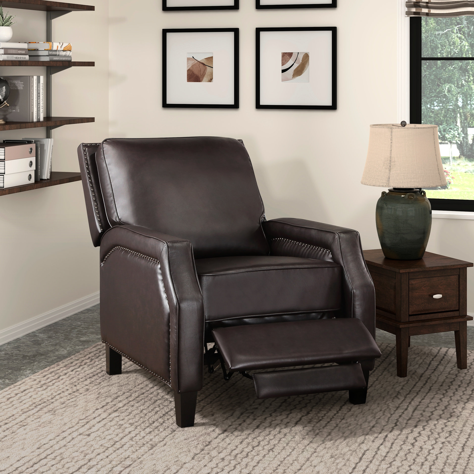 Red Barrel Studio Transitional Style Reclining Seat In , Solid Wood ...