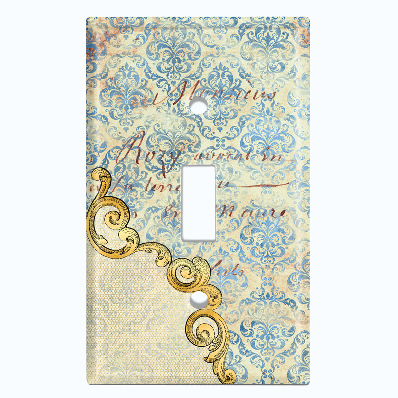 Patterned 1 - Gang Toggle Light Switch Standard Wall Plate