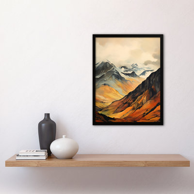 Ben Nevis In Glen Scotland Landscape Watercolour - Single Picture Frame Print