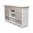 Islamorada - Sideboard with Wine Rack - Dapple Grey and Blanc Finish