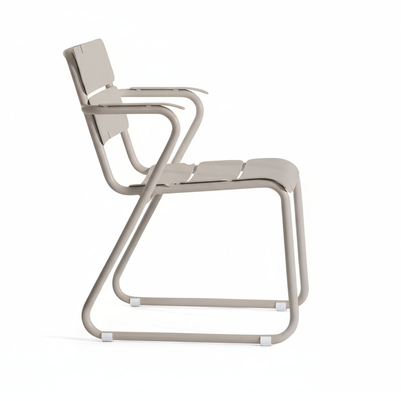 Corail Outdoor Stacking Dining Armchair, Gray