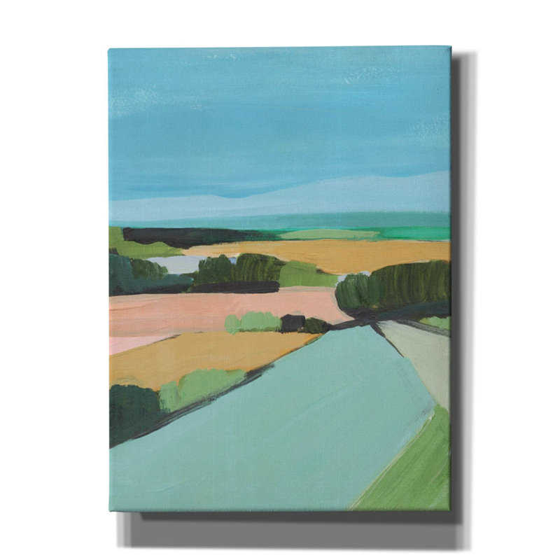 «Bright Coloured campagne 2» par Annie Warren, art mural, H 54 po x l 40 po