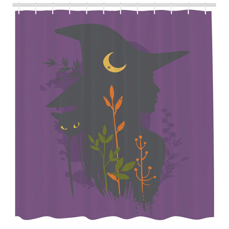 Shower Curtain with Hooks Included, 70" H x 69" W