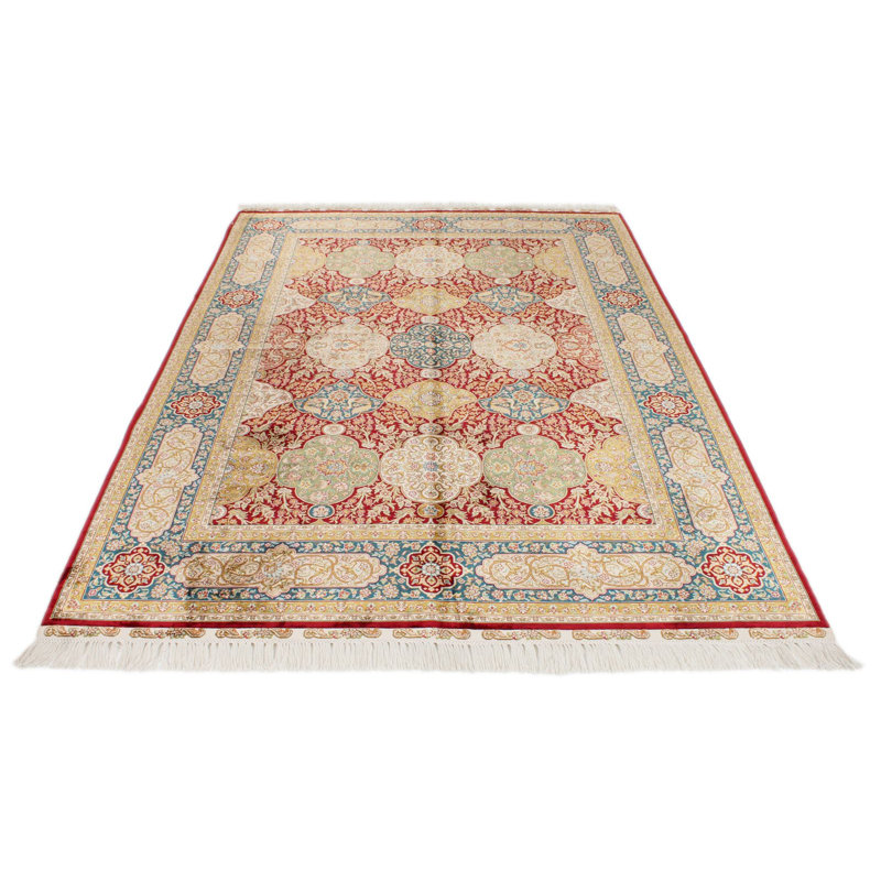6x8 Multicolor Turkish Silk Rug