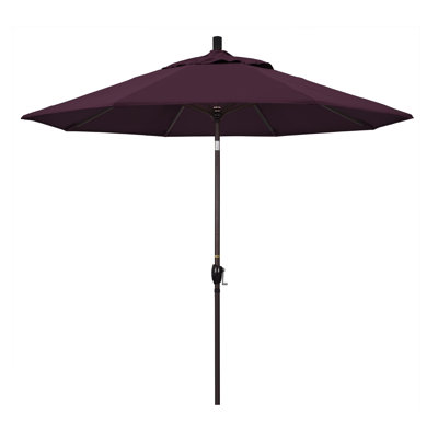 108 " W Octagonal Collapsible Umbrella with Crank Lift Patio Umbrella