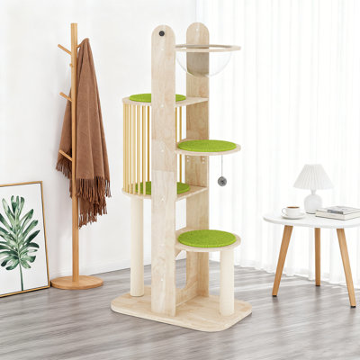 Grand arbre à chat en bois massif