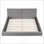 Lit plateforme tapissier élégant en velours pour une chambre à coucher luxueuse et confortable
