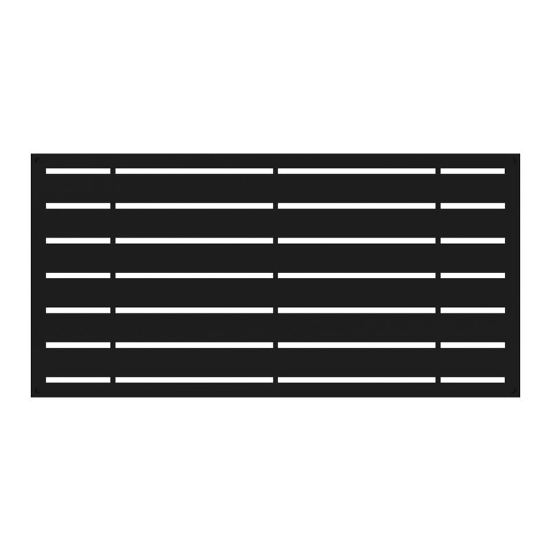 Black Polymer Decorative Screen Panel, 2 ft x 4 ft