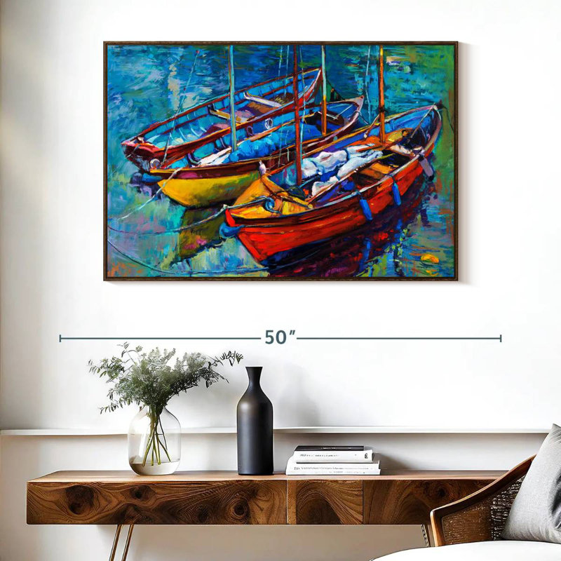 Bateaux vifs, Cadre flottant noyer, 40 po x 27 po