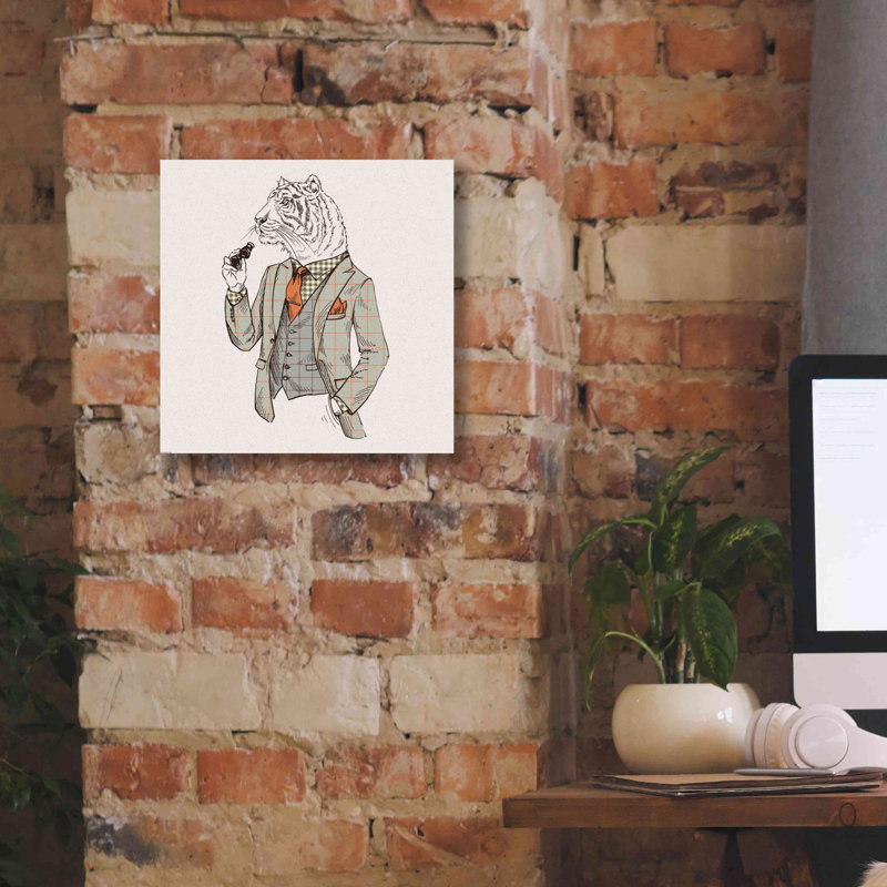 «Tiger-Man» par GraphINC, estampe numérique sur toile, H 12 po x l 12 po