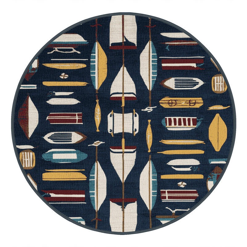  Tapis nautique lavable, Rond 7 pi