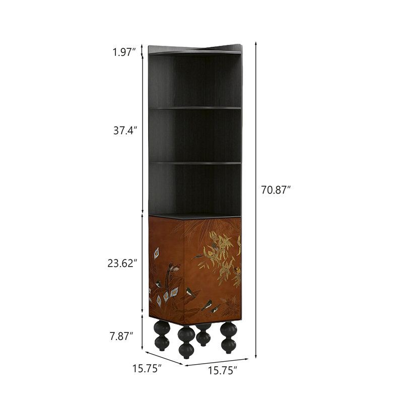 Armoire de coin 70,87 po H