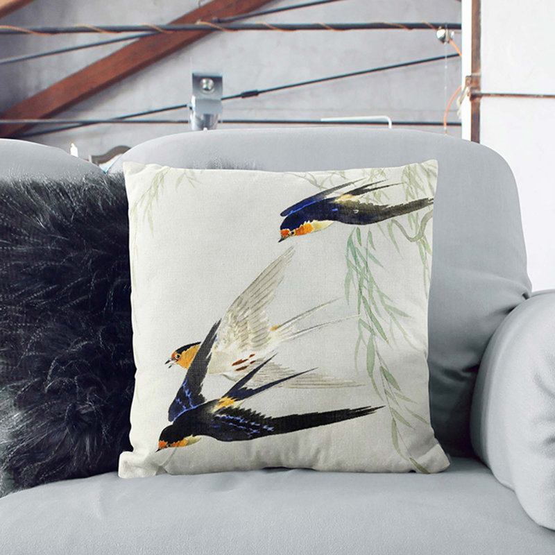 Square Throw Cushion, 55cm H x 55cm W x 20cm D, Black