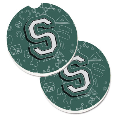 Ceramic Round 2 Piece Car Coaster Set