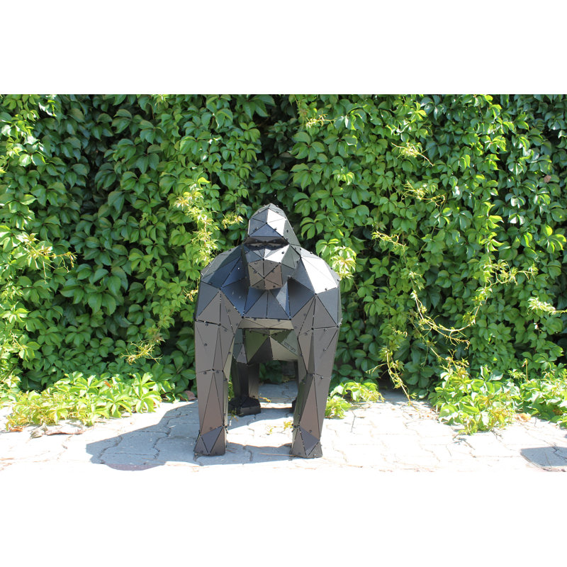 Statue de gorille - L, Grey