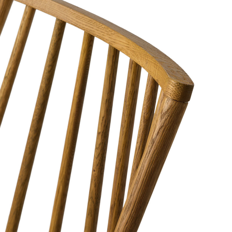 Lewis Windsor Stool With Cushion-Sandy Oak-Counter, Counter Stool (25.02” Seat Height), Sandy Oak