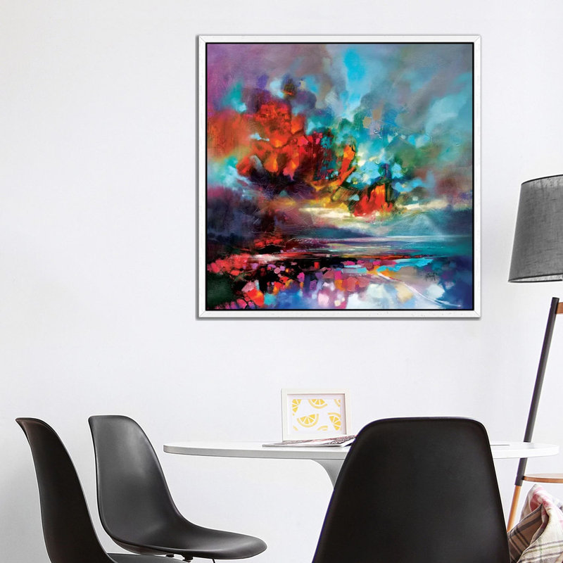 Solidify I by Scott Naismith - Painting on Canvas, White Framed, 93.98 cm H x 93.98 cm W