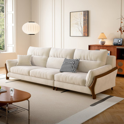 Beige Chenille Modular Sofa cushion couch