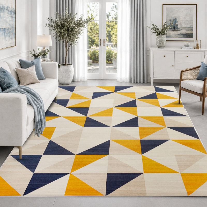 Abstract Machine Printed Area Rug, Rectangle 40 x 60 cm